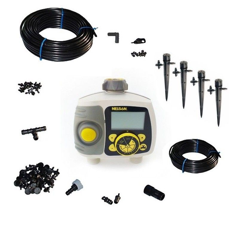 Kit completo - Sistema de riego automático por goteo 