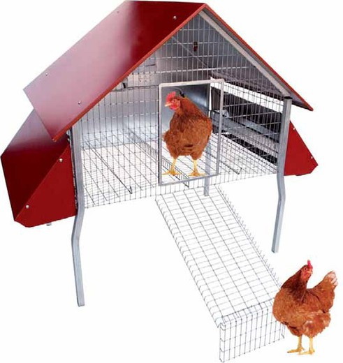 Eco-ponedero completo para 8 gallinas