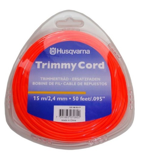 Hilo desbrozadora Husqvarna Trimmy cord de 2,4 mm x 15 M STD