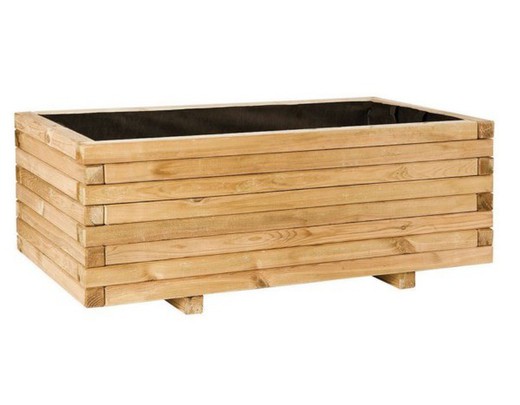 Jardinera Rectangular de madera tratada