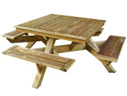 Mesa de picnic - CARRA - Adaptado para 8 personas