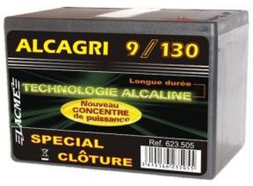 Pila alcalina - ALCAGRI 130 no recargable de 9V / 130AH