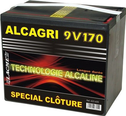 Pila alcalina - ALCAGRI 170 no recargable de 9V / 170AH