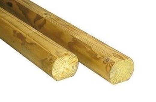 Rollizo achaflanado en madera de pino, ø110mm de diámetro
