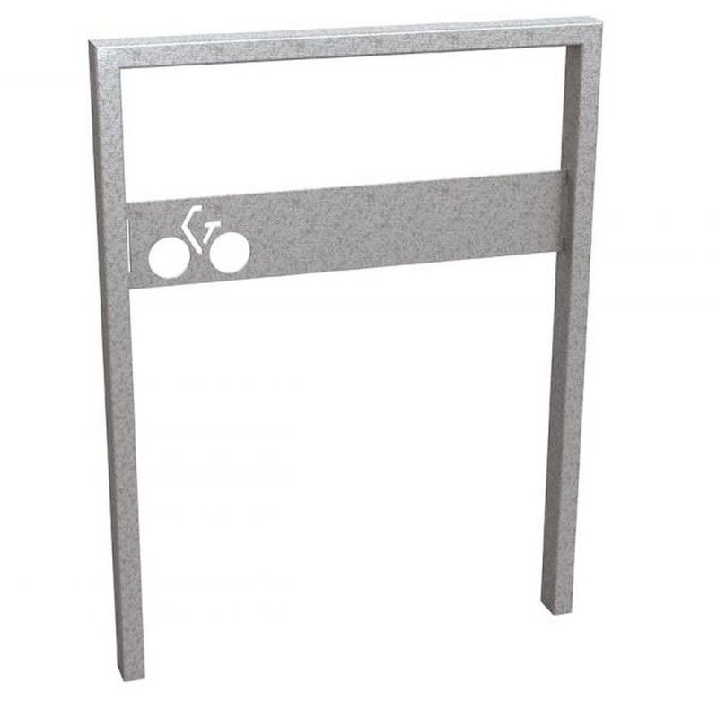 Aparcabicis Milán Arco Señalizado Azul Genciana RAL 5010 / Empotramiento directo