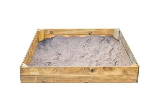 Arenero de madera con cubierta superior