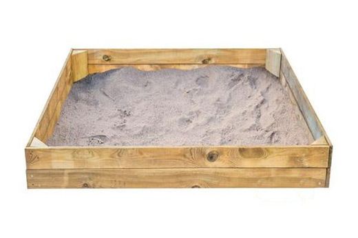 Arenero de madera con cubierta superior