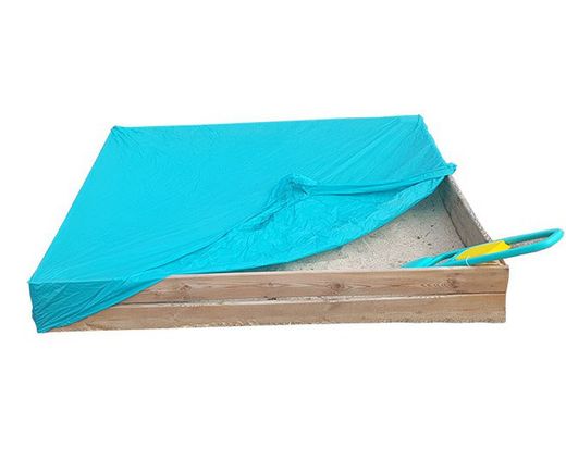 Arenero de madera con cubierta superior