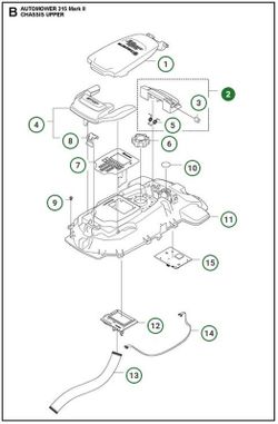 Bisagra apoyo tapa Automower 305 (2020), 310 Mark II, 315 Mark II, 405X, 415X