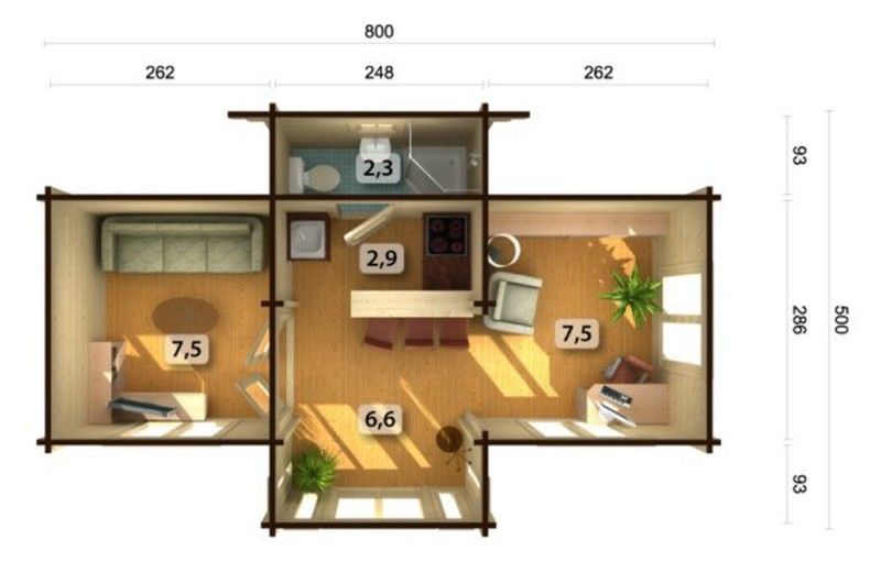 Casita de madera Penelope 26.7 m² — Ludogarden Casita de madera Penelope 26.7 m² — Ludogarden