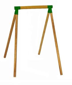 Columpio 1 plaza con postes redondos de madera tratada