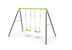 Columpio clásico metálico de 2 plaza para niños