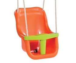 Columpio grande de 2 plazas con postes redondos de madera tratada