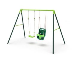 Columpio metálico 2 plazas para niños y bebes