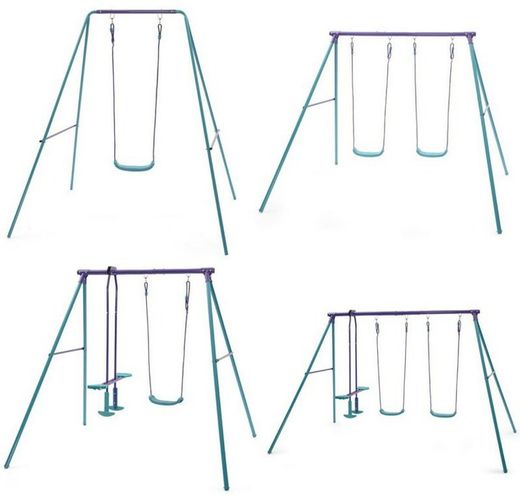 Columpio metálico para niños de varias plazas