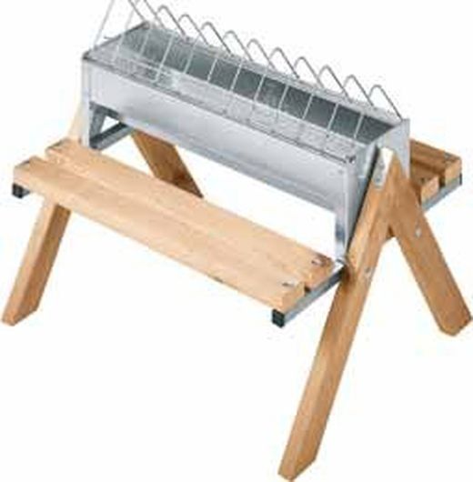 Comedero corral con patas para aves