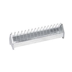 Comedero de metal para gallinas