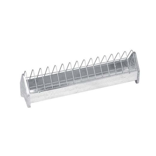 Comedero de metal para gallinas