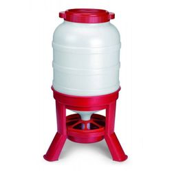 Comedero de plastico con patas para gallinas
