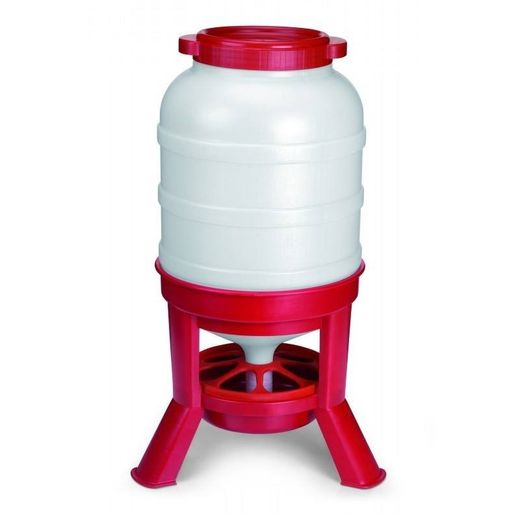 Comedero de plastico con patas para gallinas