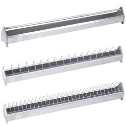 Comedero doble de metal para gallinas