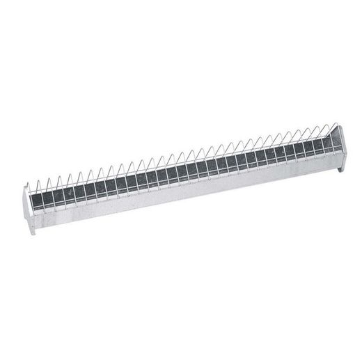 Comedero doble de metal para gallinas