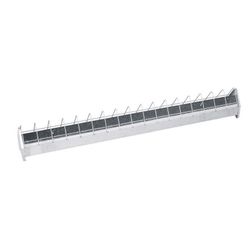 Comedero doble de metal para gallinas