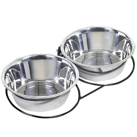 Comedero con soporte de pared para perros