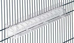 Comedero transparente pajarera