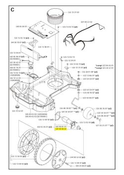 Eje motor rueda Automower 220AC y 230ACX