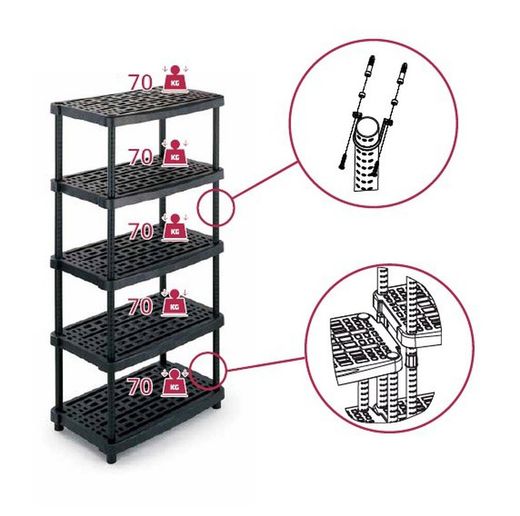 Estanteria modular de resina - Scaffale 2436/5