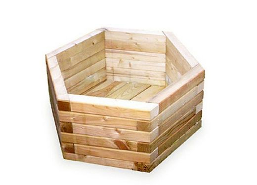 Jardinera hexagonal de Madera JC-10