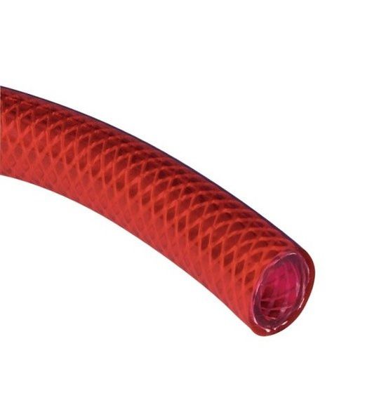Manguera de 25 metros ø5/8" - ESMERALDA - transparente (Rojo y negro)