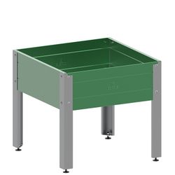 Mesa de cultivo metálica verde