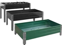 Mesa de cultivo metálica verde