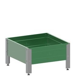 Mesa de cultivo metálica verde