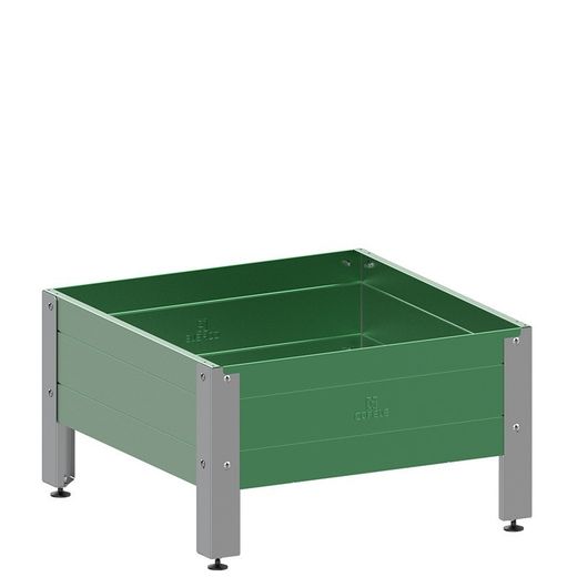 Mesa de cultivo metálica verde