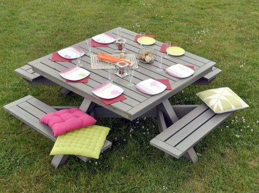 Mesa de picnic - CARRA - Adaptado para 8 personas