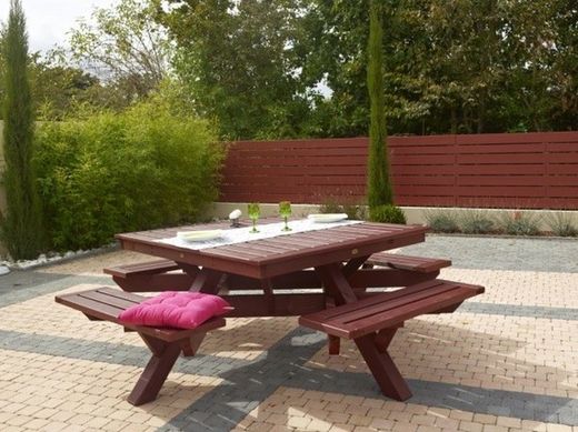 Mesa de picnic - CARRA - Adaptado para 8 personas