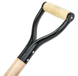 Pala de acero 28 cm - Forma cuadrada - Mango con anilla negra