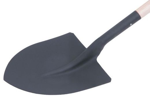 Pala de acero 28 cm - Forma punta - Mango con anilla