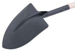 Pala de acero 28 cm - Forma punta - Mango con anilla