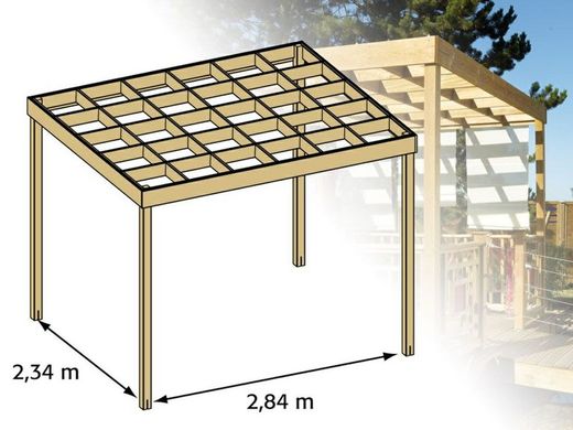 Pérgola mediana ESTEREL de 3 x 2.5m