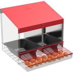 Ponedero 2 departamentos para 6 gallinas