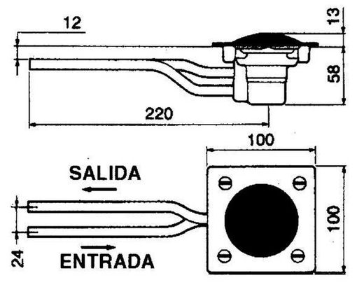 Pulsador de pie para fuentes GRIF-PIE